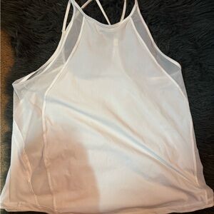 Lululemon Women's White Strappy Top with mesh sides
